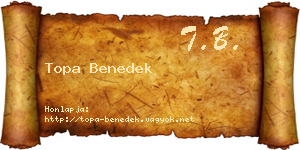 Topa Benedek névjegykártya